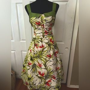 Birds of Paradise tiki swing pinup dress